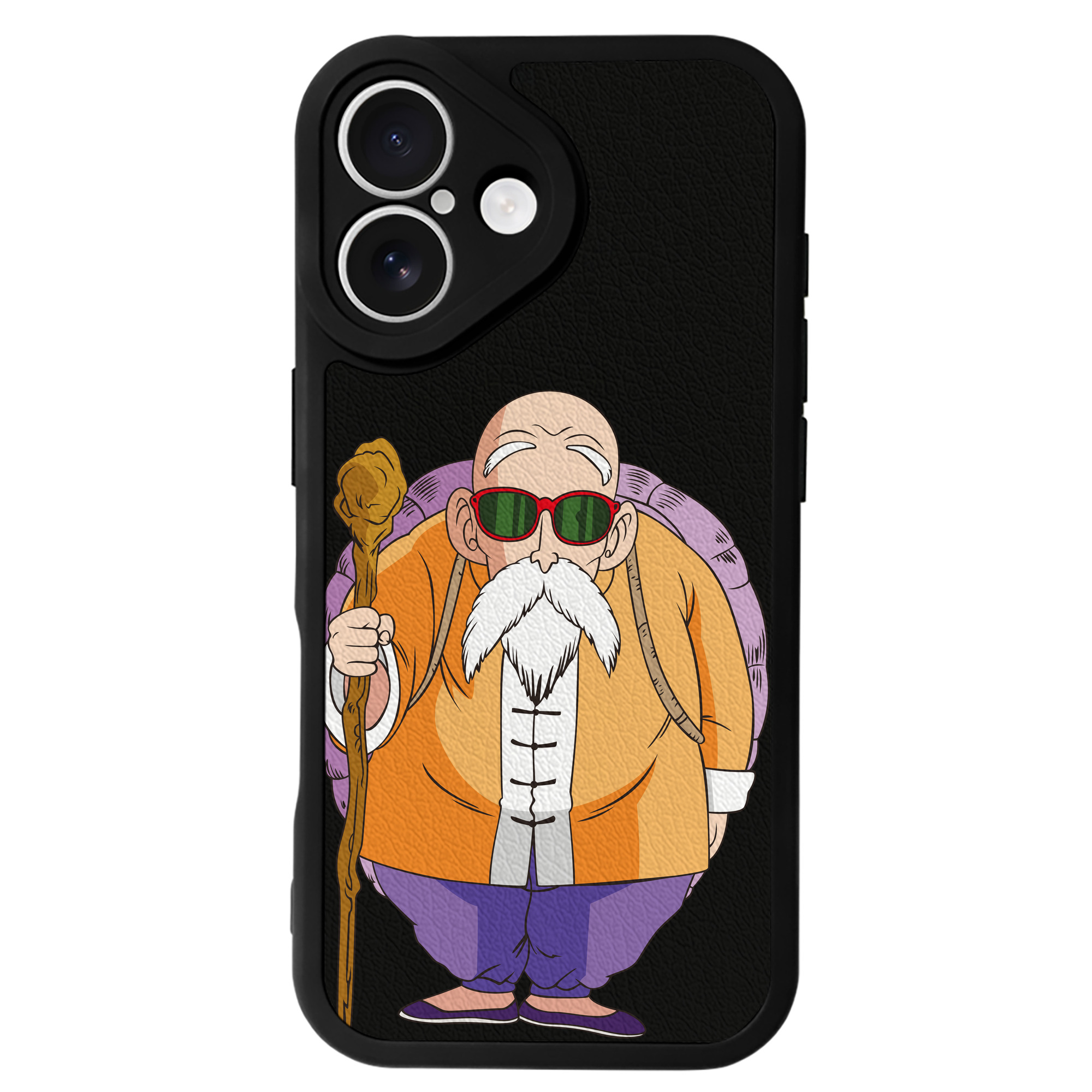 （画像用） ドラゴンボール 亀仙人（かめせんにん） DRAGON BALL Master Roshi Kame Sennin 【iPhone 16シリーズ対応】シリコンスマホケース（レザー調） 材質：シリコン
